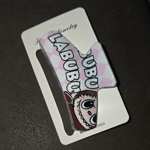 Labubu Pink and White Claw HairClip
